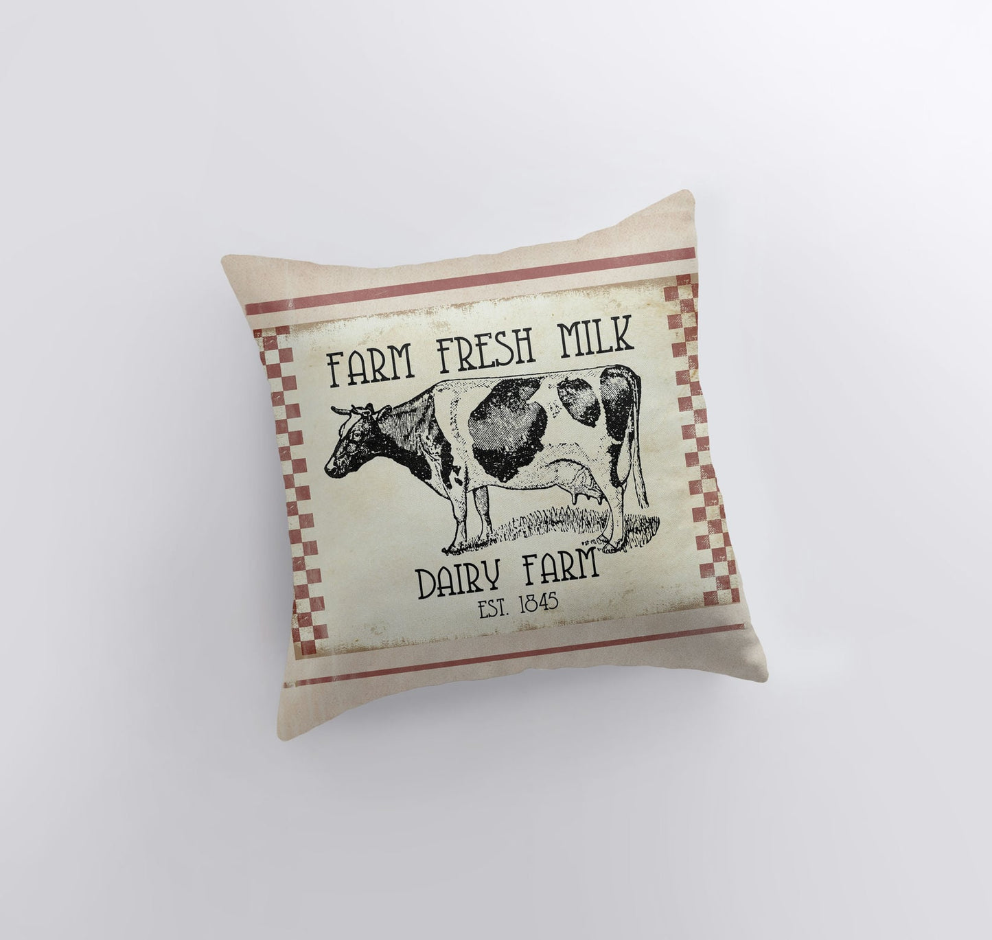 Farm Fresh Milk Dairy Cow Pillow Cover | Farmhouse Pillow | Farmhouse