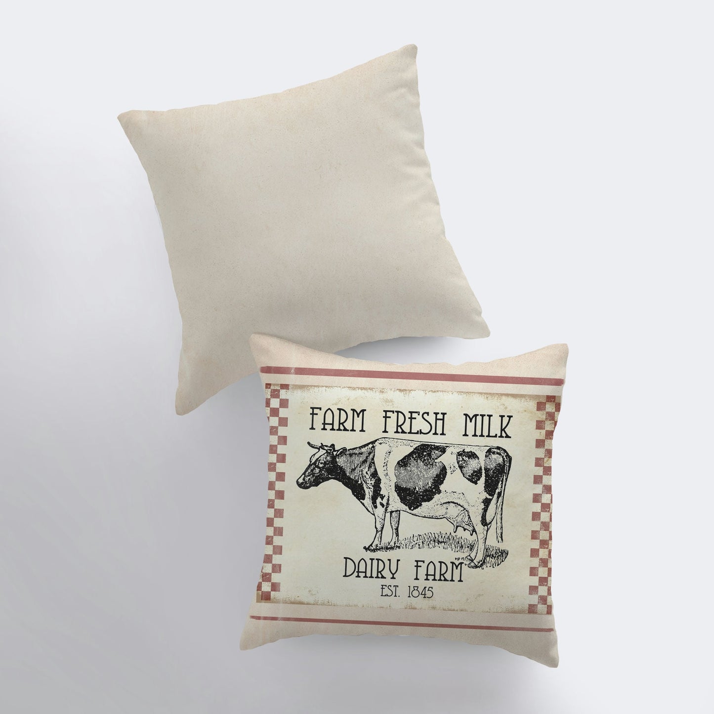 Farm Fresh Milk Dairy Cow Pillow Cover | Farmhouse Pillow | Farmhouse