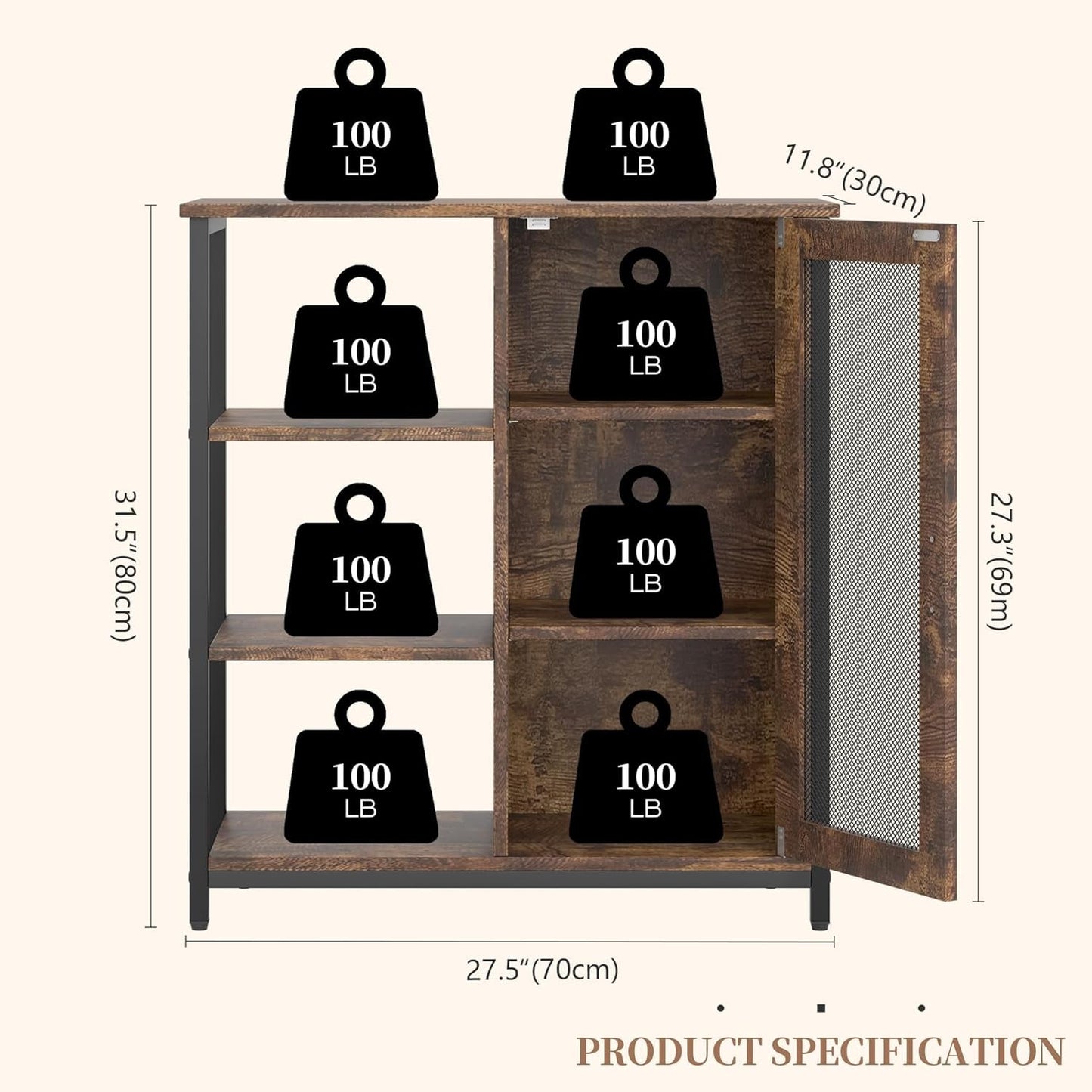 Mini Coffee Bar Cabinet Small Kitchen Buffet Farmhouse