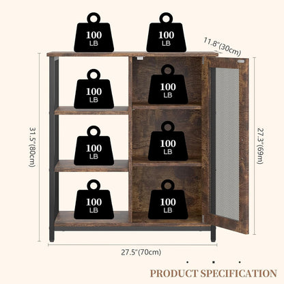 Mini Coffee Bar Cabinet Small Kitchen Buffet Farmhouse