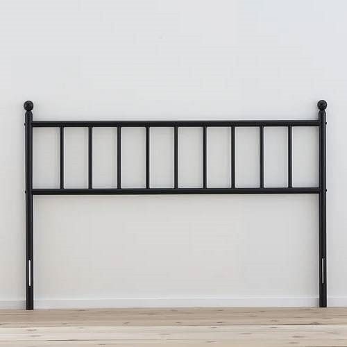 Queen size Traditional Farmhouse Headboard in Matte Black Metal Finish