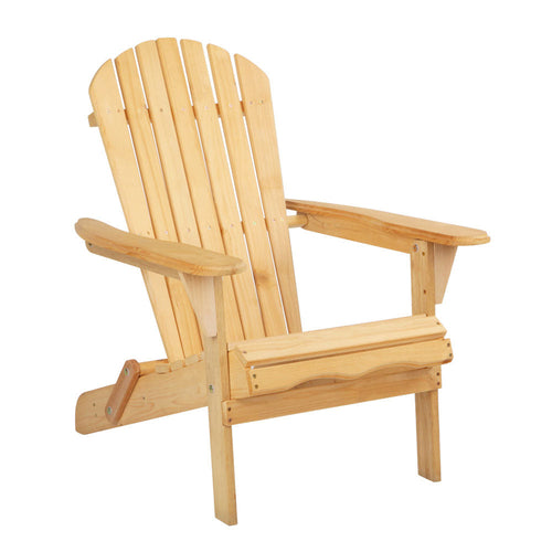Gardeon Adirondack Outdoor Chairs Wooden Beach Chair Patio Furniture