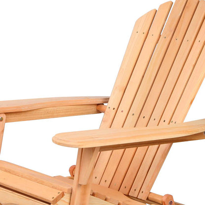 Gardeon Adirondack Outdoor Chairs Wooden Beach Chair Patio Furniture