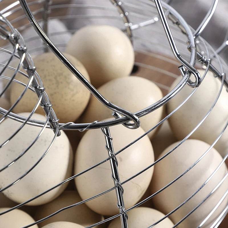 Homewares Chicken Hen Shaped Egg Collection Storage Wire Basket