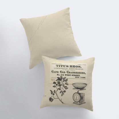 Cape Cod | Cape Cod Home Decor | Cranberries | Pillow Cover | Vintage