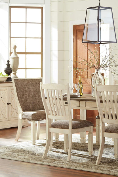 Bolanburg Farmhouse Dining Table with Drawers, Seats up to 6,