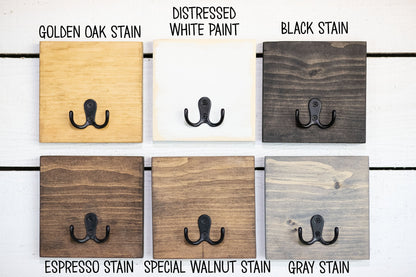 Mail Holder with Key Hooks and Farmhouse Style Coat Hooks