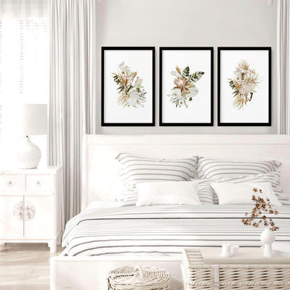 3 pictures above bed | set of 3 framed wall art